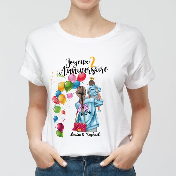 Joyeux Anniversaire - Noms et âge modifiables