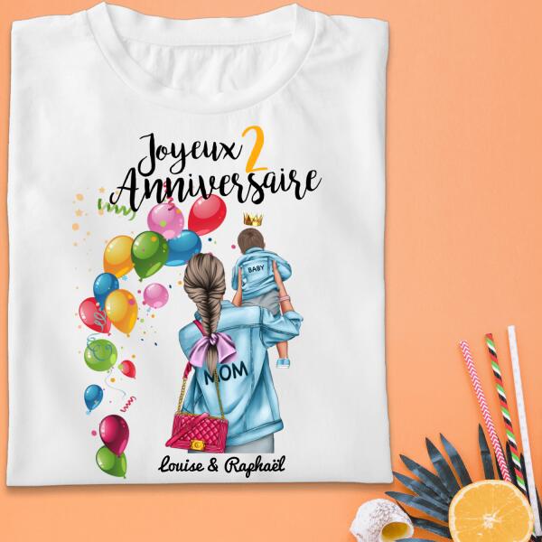 Joyeux Anniversaire - Noms et âge modifiables