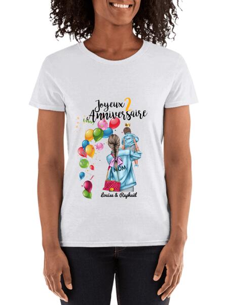 Joyeux Anniversaire - Noms et âge modifiables