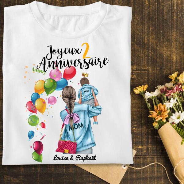 Joyeux Anniversaire - Noms et âge modifiables