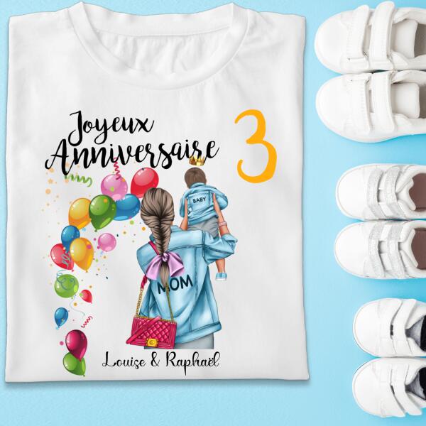 Joyeux Anniversaire - Noms et âge modifiables