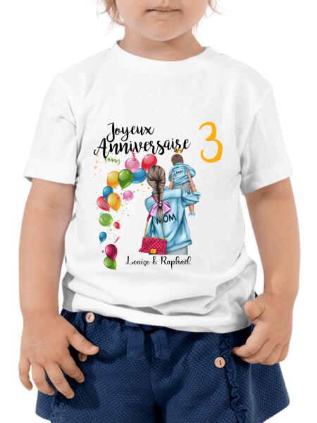 Joyeux Anniversaire - Noms et âge modifiables