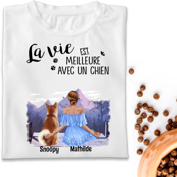 La Vie Est Meilleure Avec Un Chien - Chat - Noms et chiens Personnalisés