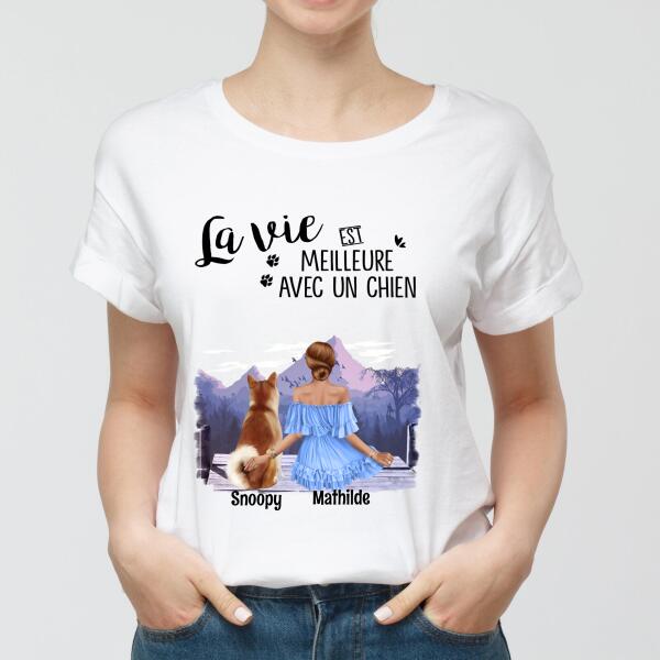 La Vie Est Meilleure Avec Un Chien - Chat - Noms et chiens Personnalisés