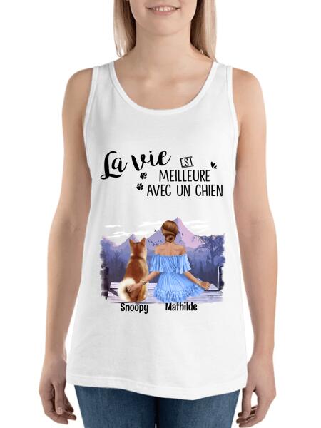 La Vie Est Meilleure Avec Un Chien - Chat - Noms et chiens Personnalisés