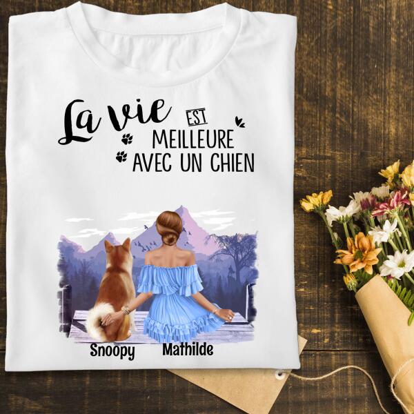 La Vie Est Meilleure Avec Un Chien - Chat - Noms et chiens Personnalisés