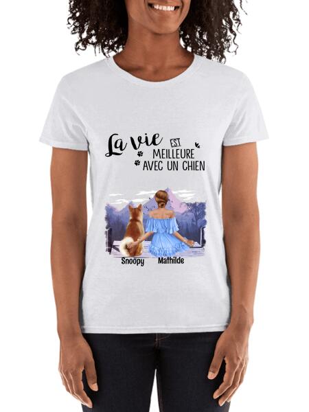 La Vie Est Meilleure Avec Un Chien - Chat - Noms et chiens Personnalisés