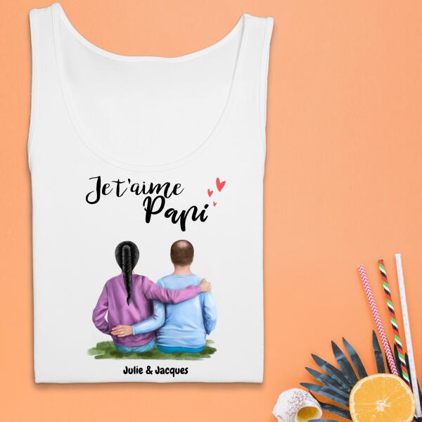 Je T'aime Papi - Famille - Noms personnalisés
