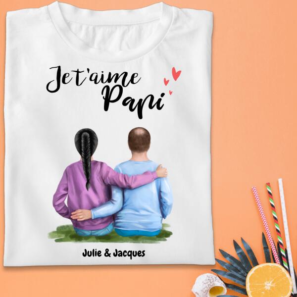 Je T'aime Papi - Famille - Noms personnalisés