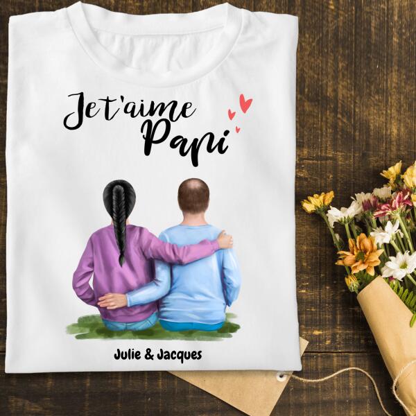 Je T'aime Papi - Famille - Noms personnalisés