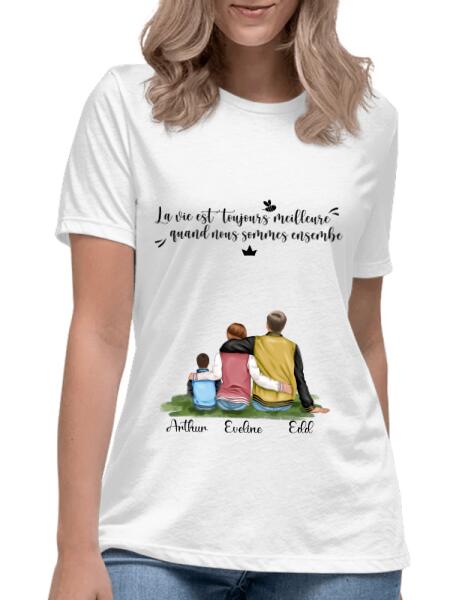 La Vie est Toujours Meilleure Quand Nous Sommes Ensemble - Famille Personnalisée