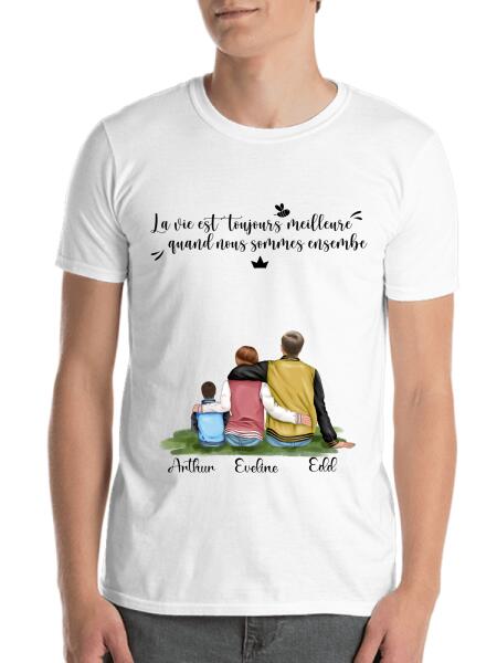 La Vie est Toujours Meilleure Quand Nous Sommes Ensemble - Famille Personnalisée