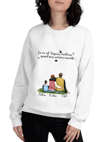 La Vie est Toujours Meilleure Quand Nous Sommes Ensemble - Famille Personnalisée