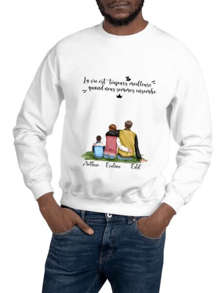La Vie est Toujours Meilleure Quand Nous Sommes Ensemble - Famille Personnalisée