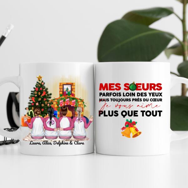 Mug personnalisé - Meilleures amies ou sœurs pour Noël