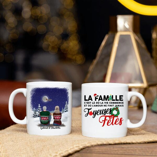 Mug Parent pour Noël - Personnalisé