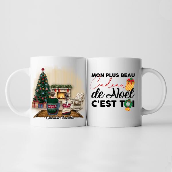 Mon plus beau cadeau c'est toi - Mug Noël pour Couple personnalisé