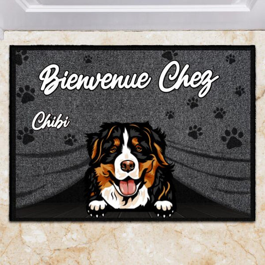 Paillasson de Bienvenue -Chats et chiens - 3 Couleurs disponibles