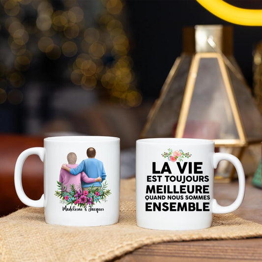 La vie est toujours meilleure quand nous sommes ensemble - Tasse personnalisée