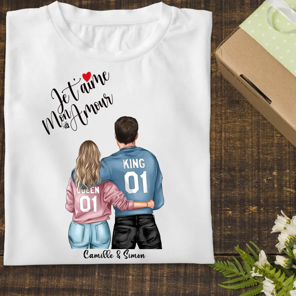 Je t'aime Mon Amour - Couple - Tshirt, Sweat ou Débardeur