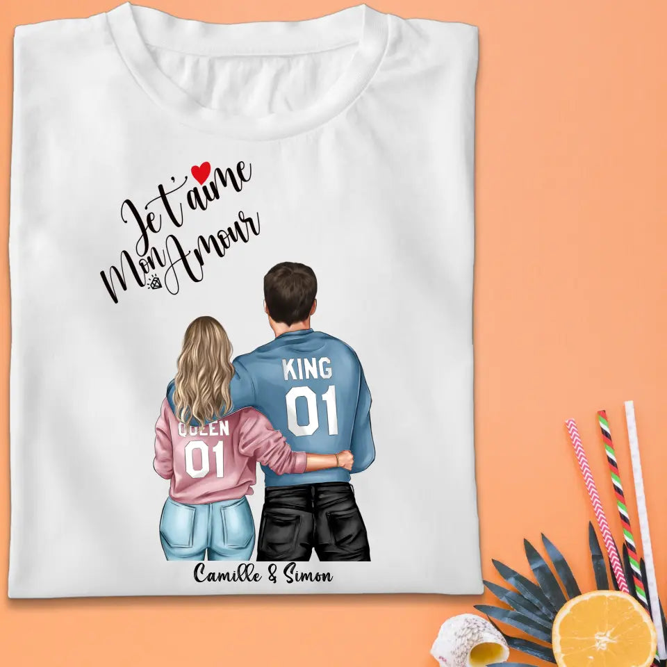 Je t'aime Mon Amour - Couple - Tshirt, Sweat ou Débardeur