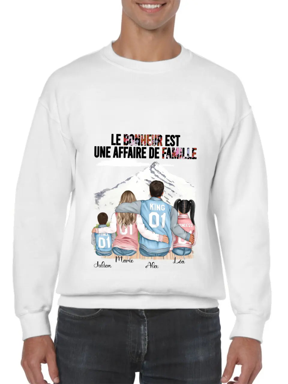 Le Bonheur Est Une Affaire de Famille - T-shirt ou Sweat