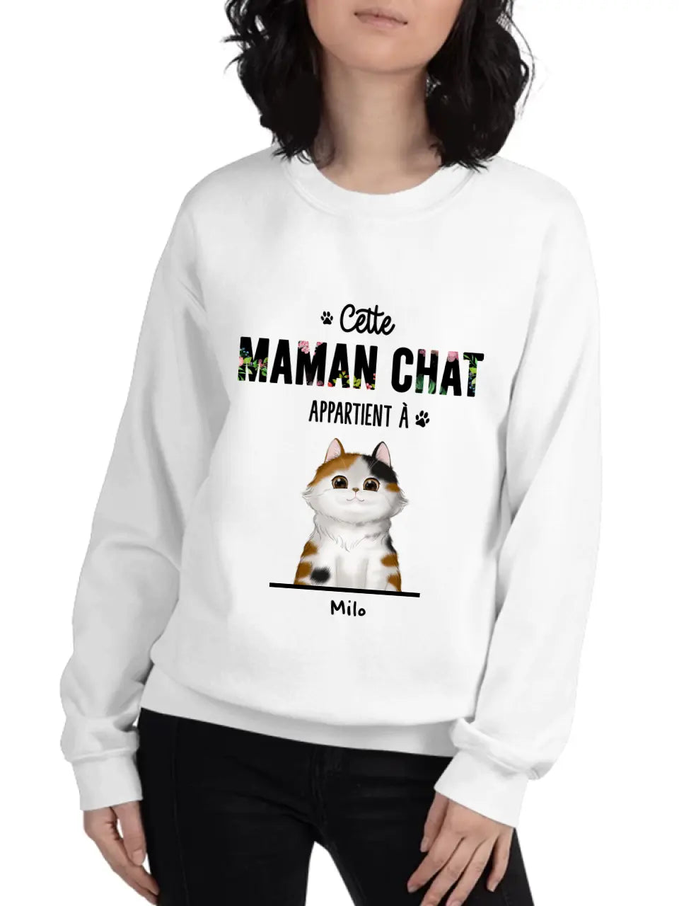 Maman ou Papa Chat - Noms Personnalisés - Jusqu'à 3 Chats