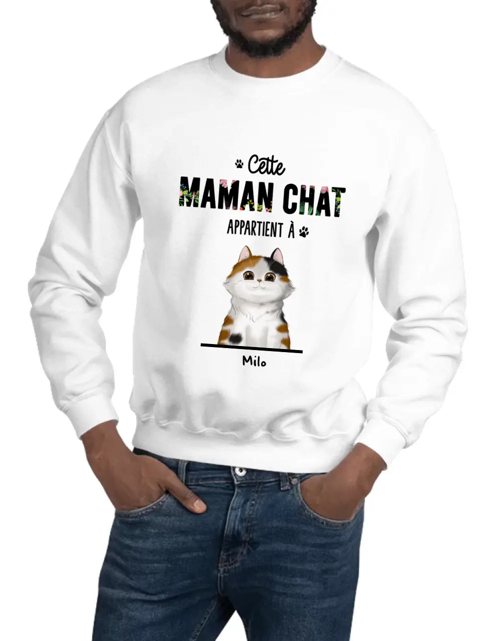 Maman ou Papa Chat - Noms Personnalisés - Jusqu'à 3 Chats
