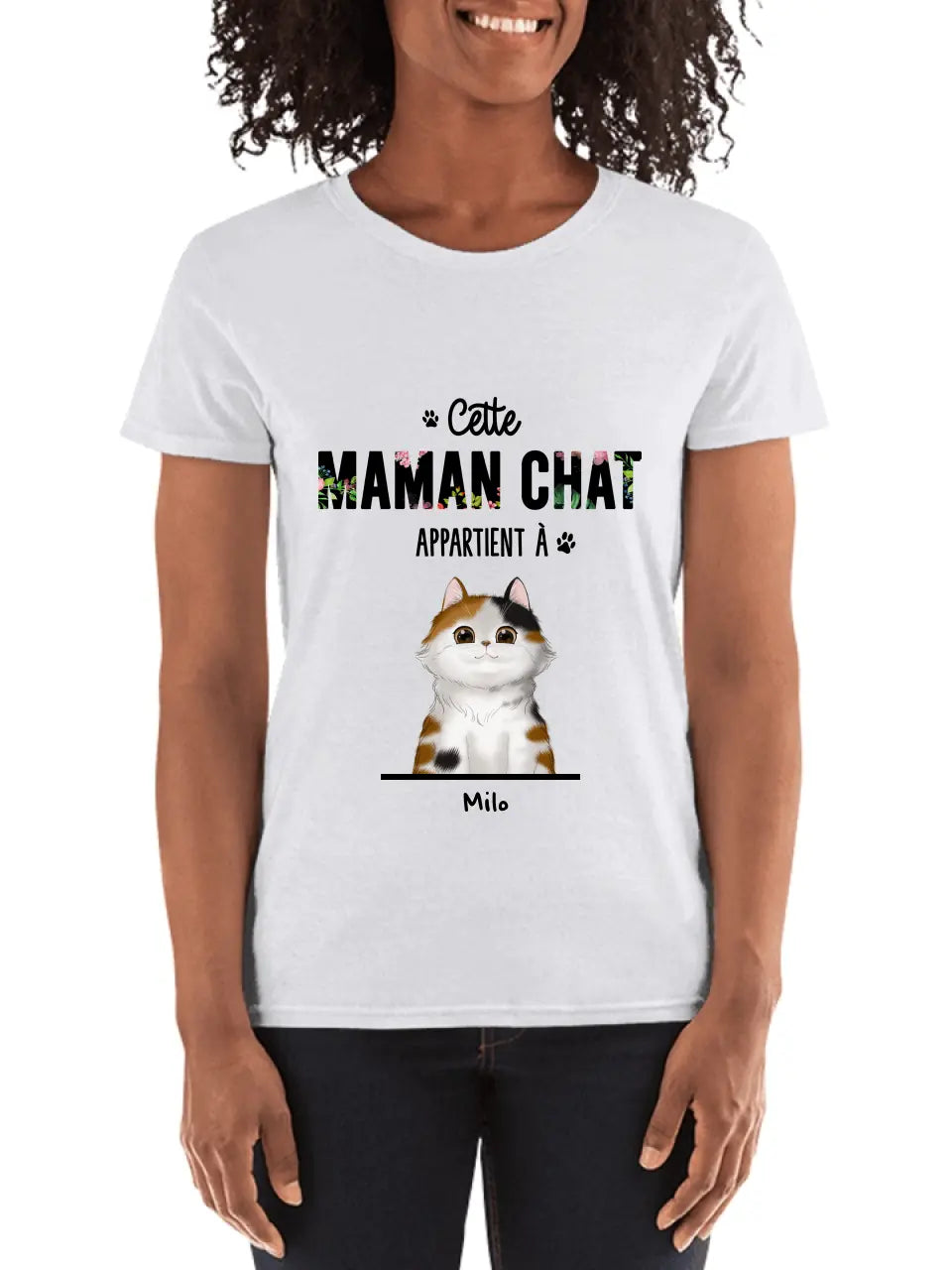 Maman ou Papa Chat - Noms Personnalisés - Jusqu'à 3 Chats