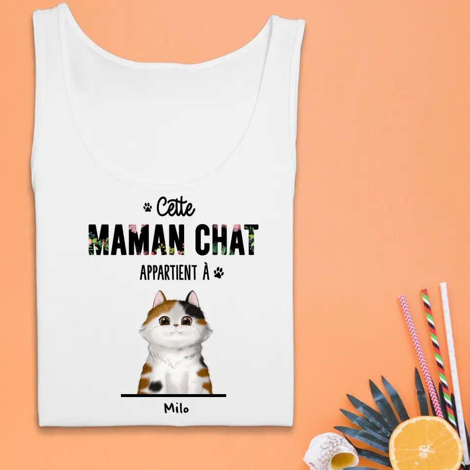 Maman ou Papa Chat - Noms Personnalisés - Jusqu'à 3 Chats