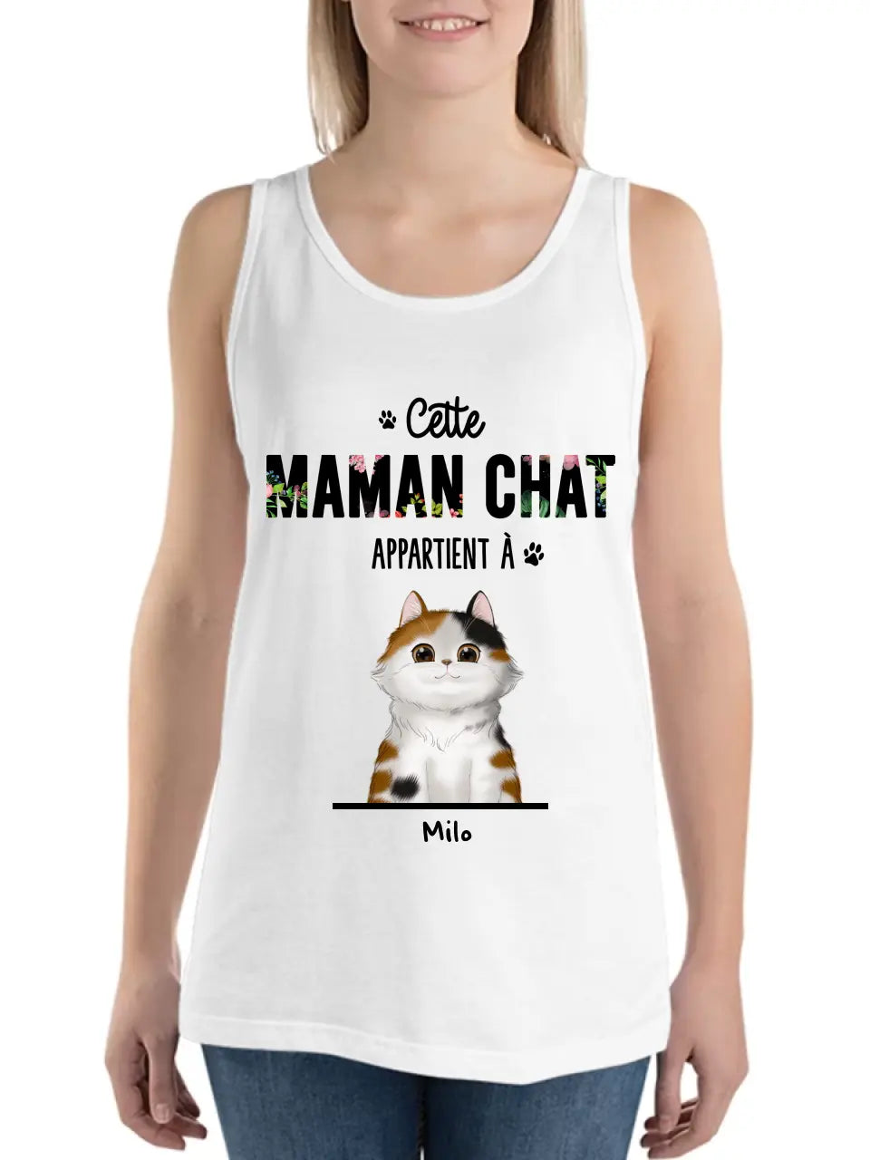 Maman ou Papa Chat - Noms Personnalisés - Jusqu'à 3 Chats