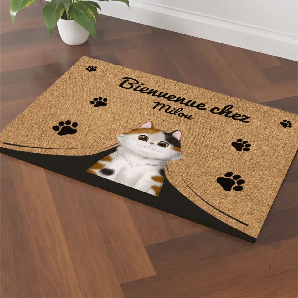 Paillasson humoristique pour chat, Design de bienvenue Paillasson humoristique pour chat, Design de bienvenue