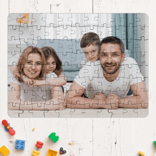 Puzzle avec photo personnalisée - 27x20cm - 88 Pièces