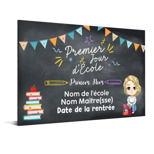 Premier Jour d'école - Enfant Personnalisable