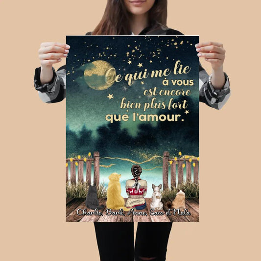 Sous un ciel étoilé d'hiver, Sous le ciel de noël - Poster Personnalisée