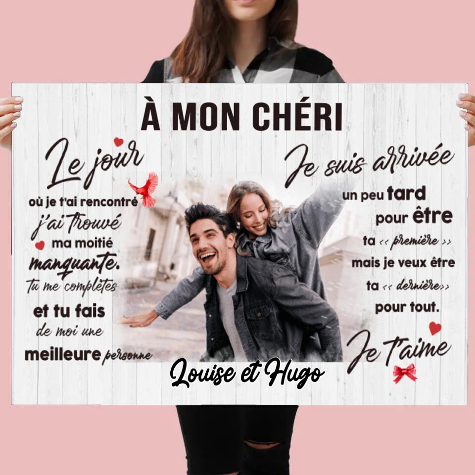 Poster - À Mon Chéri (Ma Chérie) - Photos et Noms Personnalisables