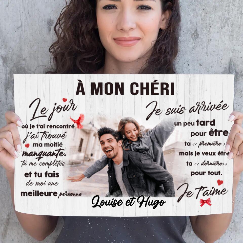 Poster - À Mon Chéri (Ma Chérie) - Photos et Noms Personnalisables