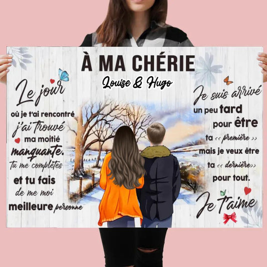 Poster - À Mon Chéri (Ma Chérie) - Noms Personnalisables