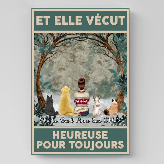 Et elle vécut heureuse pour toujours - Toile Personnalisée